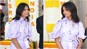 Akshata Murty wears lilac dress by UK-based designer who is half-Indian. Pics